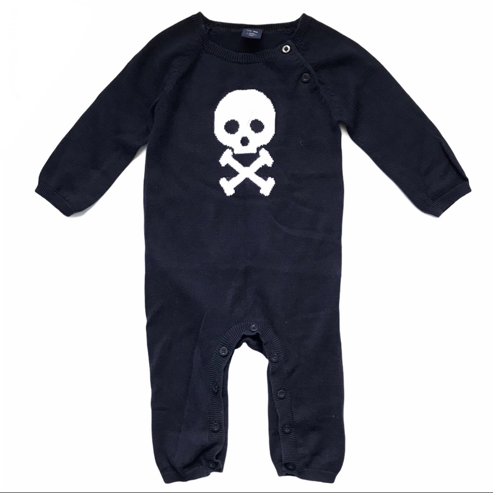 Gap Skull Soft Knit Navy One-piece 6-12 Months